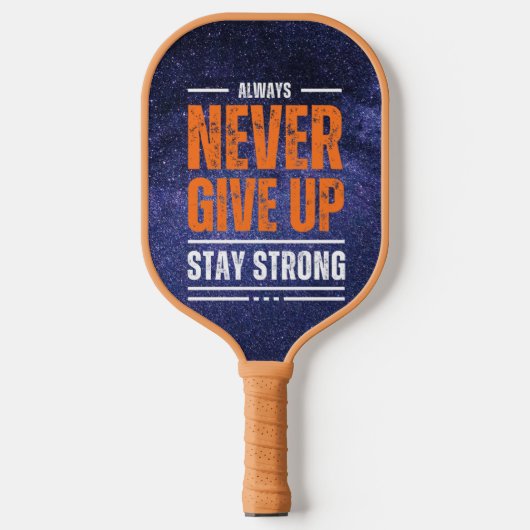 Geef nooit op: Cosmic Edition Pickleball Paddle (Voorkant)