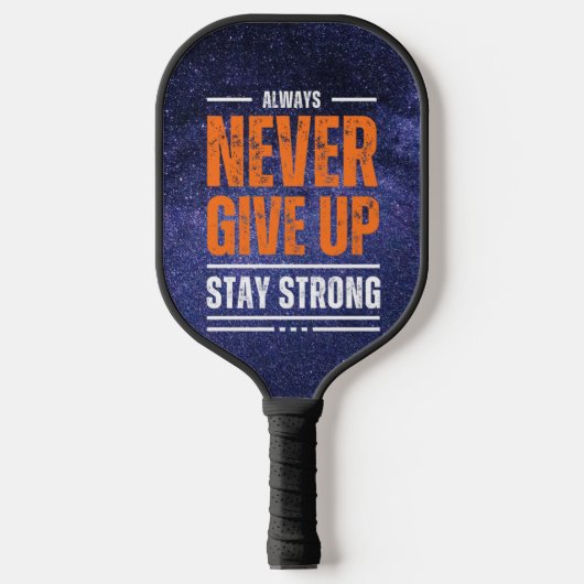 Geef nooit op: Cosmic Edition Pickleball Paddle (Voorkant)