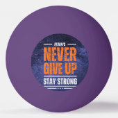 Geef nooit op: Cosmic Edition Pingpongbal (Achterkant)