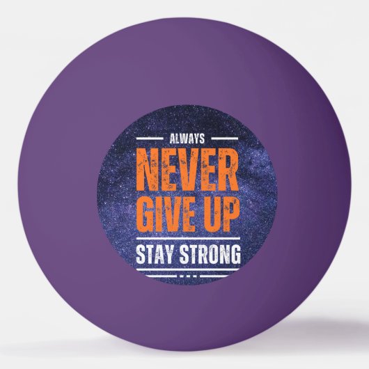 Geef nooit op: Cosmic Edition Pingpongbal (Achterkant)