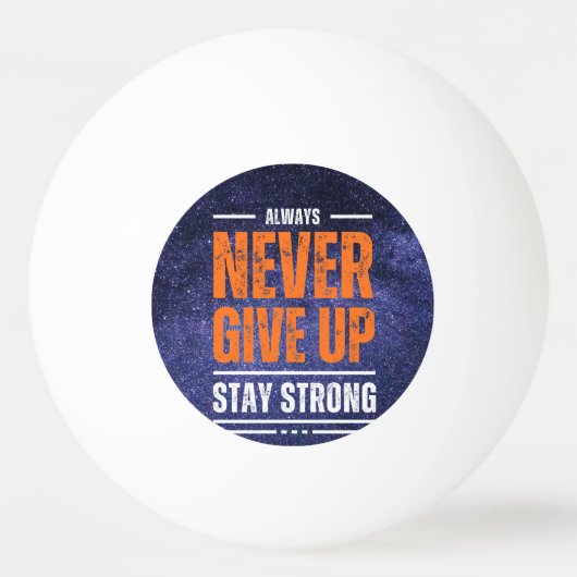 Geef nooit op: Cosmic Edition Pingpongbal (Achterkant)