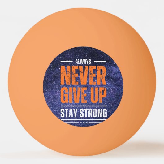 Geef nooit op: Cosmic Edition Pingpongbal (Achterkant)