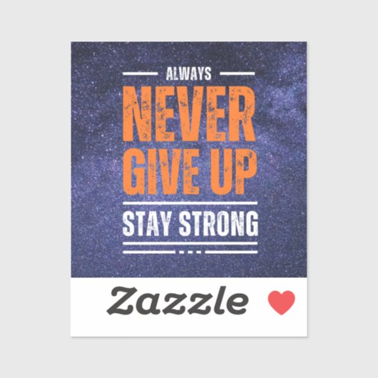 Geef nooit op: Cosmic Edition. Sticker (Vel)