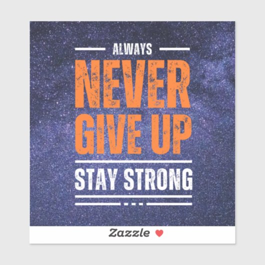 Geef nooit op: Cosmic Edition. Sticker (Vel)