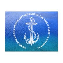Geef nooit op Dream Blue Ocean  Anchor