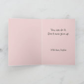 Geef nooit op en giet nooit Kaart (Binnen)