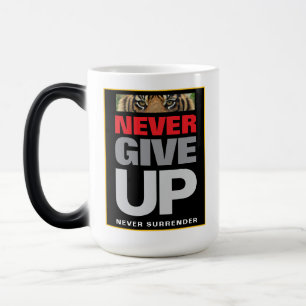 Geef nooit op Geef nooit Motivatie succes over Magische Mok