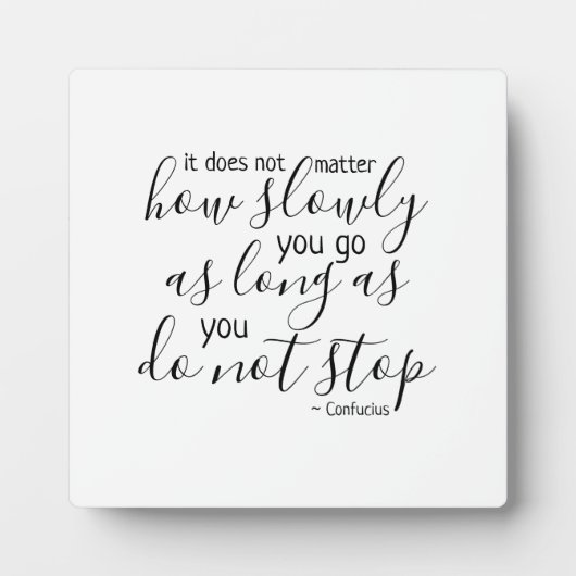 Geef nooit op Geef Plaque niet op Fotoplaat (Voorkant)