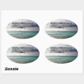 "Geef nooit op" Inspirerend offerte Ovale Sticker (Vel)