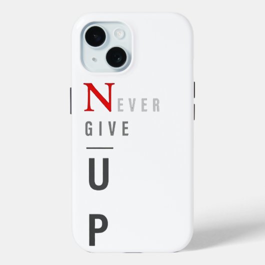 Geef nooit op iPhone case (Achterkant)