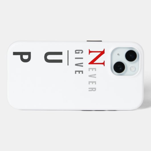 Geef nooit op iPhone case (Achterkant (horizontaal))