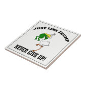 Geef nooit op kikker verstikkende pelikaan zoals T Tegeltje (Zijkant)