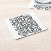 Geef nooit op - kleur je eigen kartonnen onderzetters (Schuin)