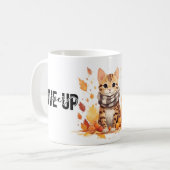 Geef nooit op met Schattigee Bengaalse Kat in de H Koffiemok (Voorkant links)