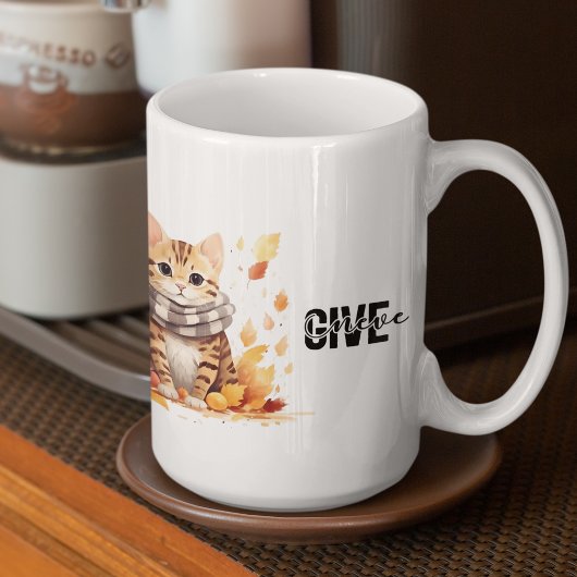 Geef nooit op met Schattigee Bengaalse Kat in de H Koffiemok