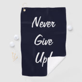 Geef nooit op! Motivatie golfhanddoek (Insitu)
