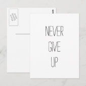 "Geef nooit op." Motivatie prijsopgave Briefkaart (Voorkant / Achterkant)