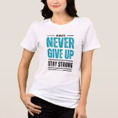 Geef Nooit Op – Motivatie Tri-blend T-shirt (Voorkant)