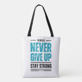 Geef Nooit Op – Motiverende Boodschappentas Tote Bag (Achterkant)