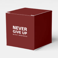 Geef nooit op Nooit overgeven Quote Diep Rood