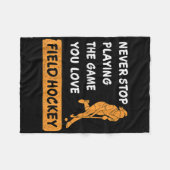 Geef Nooit Op Om Het Spel Te Spelen Dat Je Liefheb Fleece Deken (Voorkant (Horizontaal))