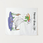 Geef nooit op! Wandkleed (Voorkant (horizontaal))