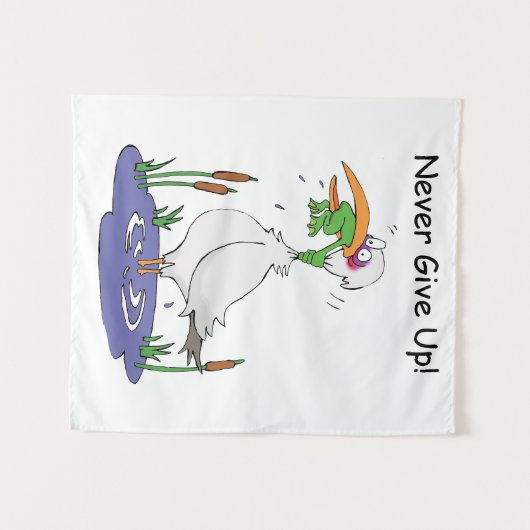 Geef nooit op! Wandkleed (Voorkant (horizontaal))