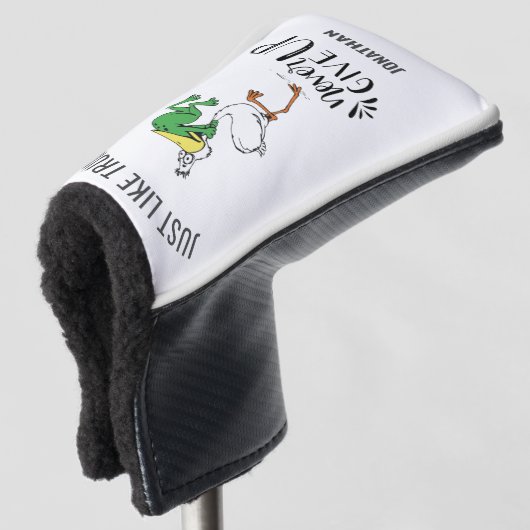 Geef nooit op zoals Trump KIKKER verstikkende Peli Golfheadcover (3/4 voorkant)