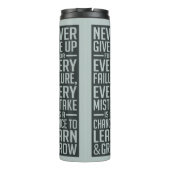 GEEF NOOIT OPTIONELE aangepaste naam tumbler Thermosbeker (Achterkant)