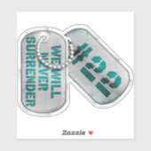 GEEF NOOIT OVER Custom-Cut Vinyl Sticker (Vel)