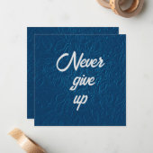 Geef nooit platte notitie Kaart op Notitiekaartje (Voorkant / Achterkant in situ)