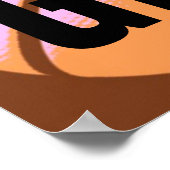 Geef nooit Pop Art Basketbal Motivatie op Poster (Hoek)