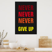 Geef nooit Red Yellow Success Print op (Keuken)