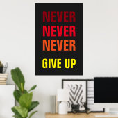 Geef nooit Red Yellow Success Print op (Thuiskantoor)