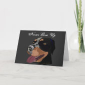 Geef nooit Rottweiler Aanmoediging Kaart (Voorkant)