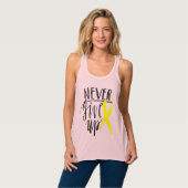 GEEF NOOIT Slank voor racerback-Tanktop Tanktop (Volledige Voorkant)
