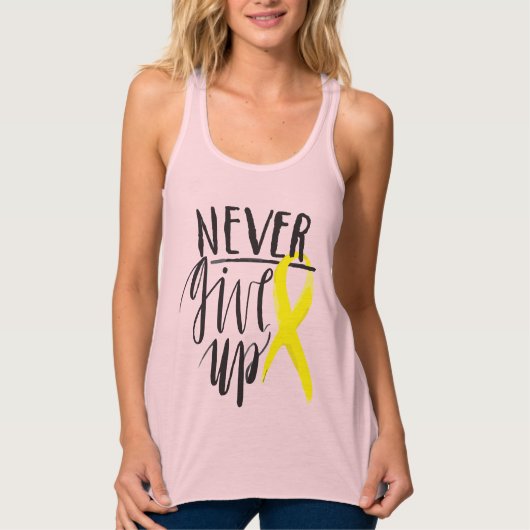 GEEF NOOIT Slank voor racerback-Tanktop Tanktop (Voorkant)