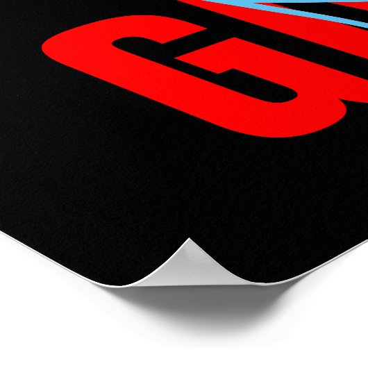 Geef nooit succes Basketball Print op (Hoek)