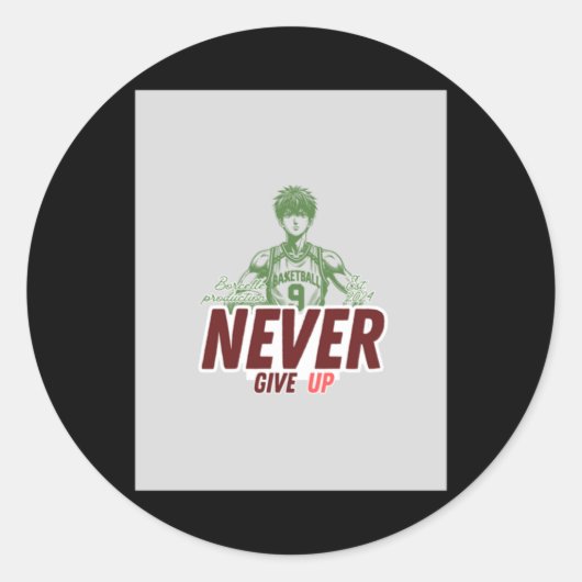 Geef nooit teken op ronde sticker (Voorkant)
