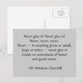 Geef nooit toe! Briefkaart (Voorkant / Achterkant)
