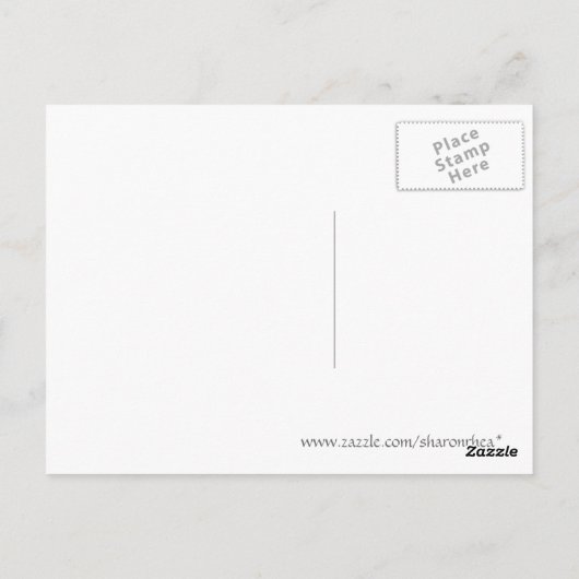 Geef nooit toe! Briefkaart (Achterkant)