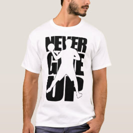 Geef nooit trefbal op t-shirt