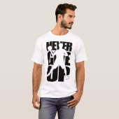 Geef nooit trefbal op t-shirt (Voorkant volledig)