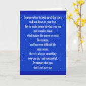 GEEF NOOIT UW MOTIVATIE QUOTES SAYI KAART (Gele Bloem)