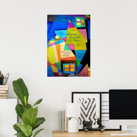 Geef nu je eigen naam. poster (Thuiskantoor)