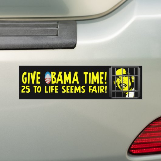 Geef Obama de tijd! Bumpersticker (Op auto)
