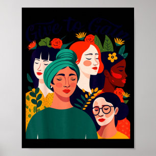 Geef om internationale vrouwendag 2026 bloem te wi poster