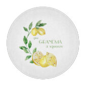 Geef oma een knijp gele citroen snijplank (Voorkant)