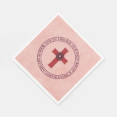 Geef ons deze dag bijbel Verse Cross Terra Cotta Servet (Hoek)