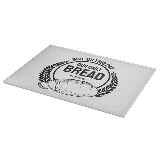 Geef ons deze dag ons dagelijks brood bijbel vers snijplank (Hoek)